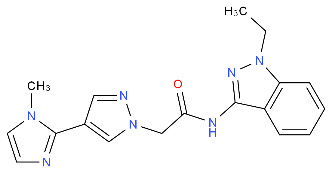 N-(1-ethyl-1H-indazol-3-yl)-2-[4-(1-methyl-1H-imidazol-2-yl)-1H-pyrazol-1-yl]acetamide_Molecular_structure_CAS_)