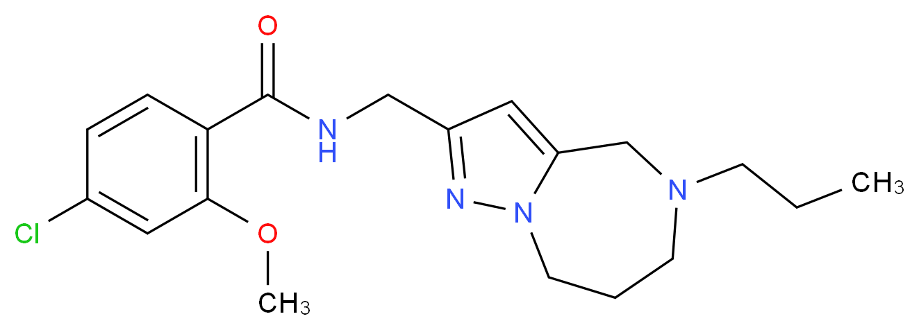 4-chloro-2-methoxy-N-[(5-propyl-5,6,7,8-tetrahydro-4H-pyrazolo[1,5-a][1,4]diazepin-2-yl)methyl]benzamide_Molecular_structure_CAS_)