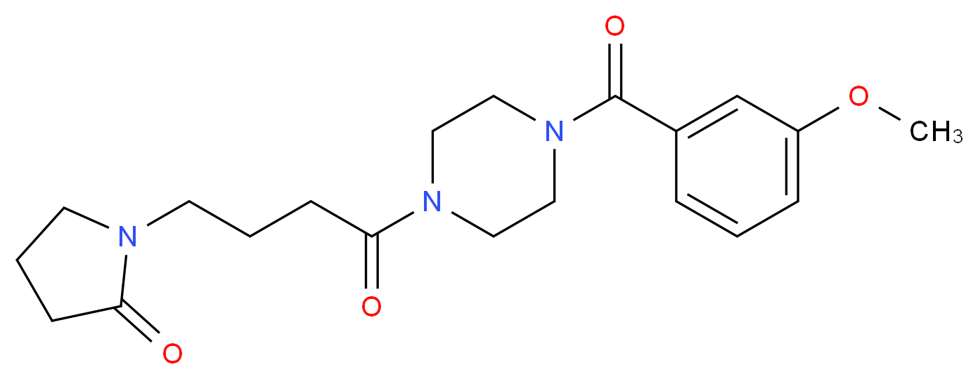 1-{4-[4-(3-methoxybenzoyl)-1-piperazinyl]-4-oxobutyl}-2-pyrrolidinone_Molecular_structure_CAS_)