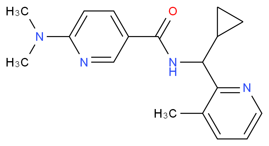 N-[cyclopropyl(3-methylpyridin-2-yl)methyl]-6-(dimethylamino)nicotinamide_Molecular_structure_CAS_)