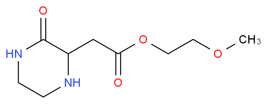 2-Methoxyethyl 2-(3-oxo-2-piperazinyl)acetate_Molecular_structure_CAS_)