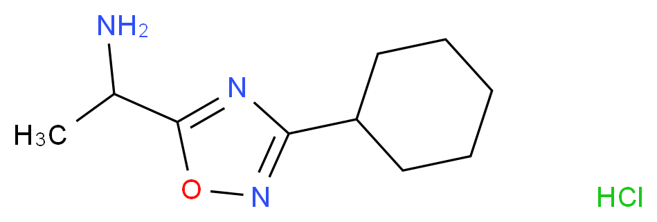 1-(3-cyclohexyl-1,2,4-oxadiazol-5-yl)ethan-1-amine hydrochloride_Molecular_structure_CAS_)