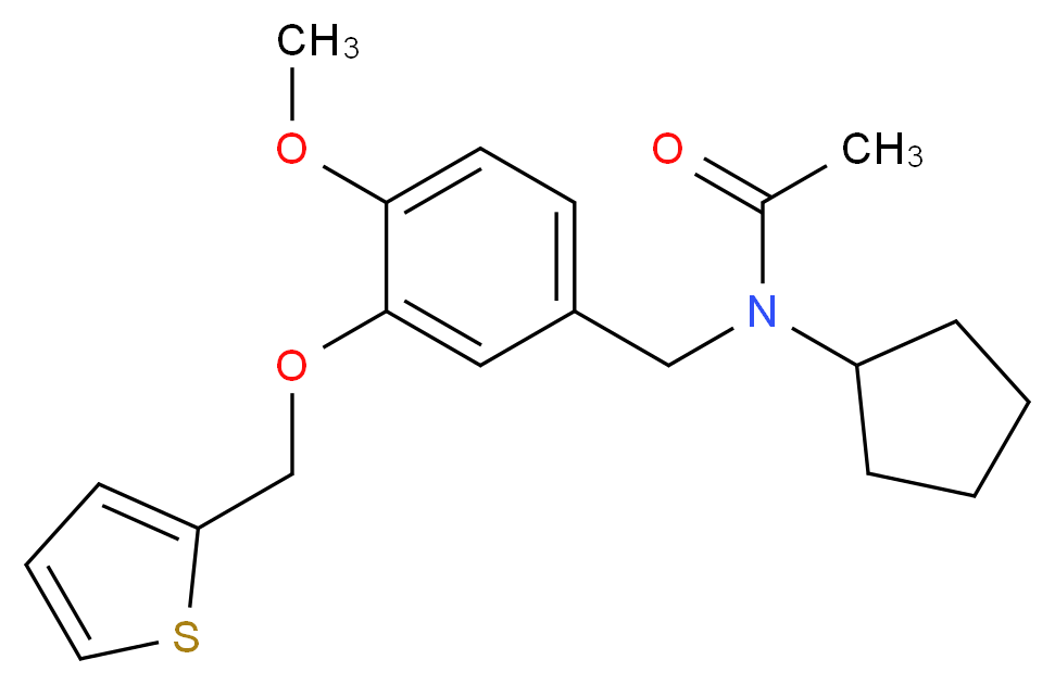 N-cyclopentyl-N-[4-methoxy-3-(2-thienylmethoxy)benzyl]acetamide_Molecular_structure_CAS_)