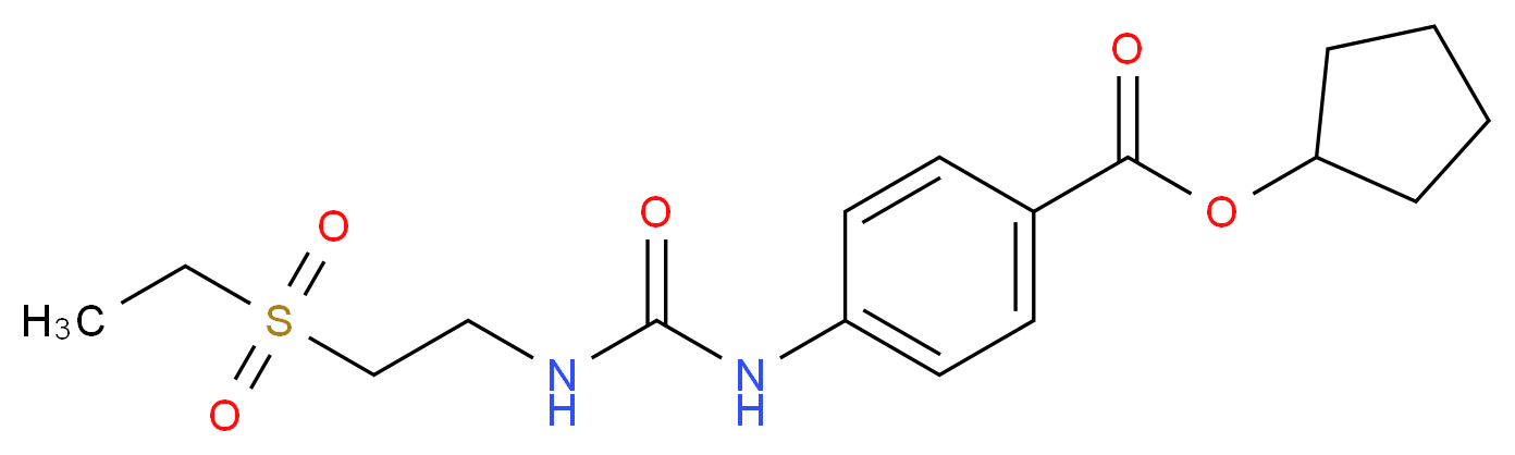 cyclopentyl 4-[({[2-(ethylsulfonyl)ethyl]amino}carbonyl)amino]benzoate_Molecular_structure_CAS_)