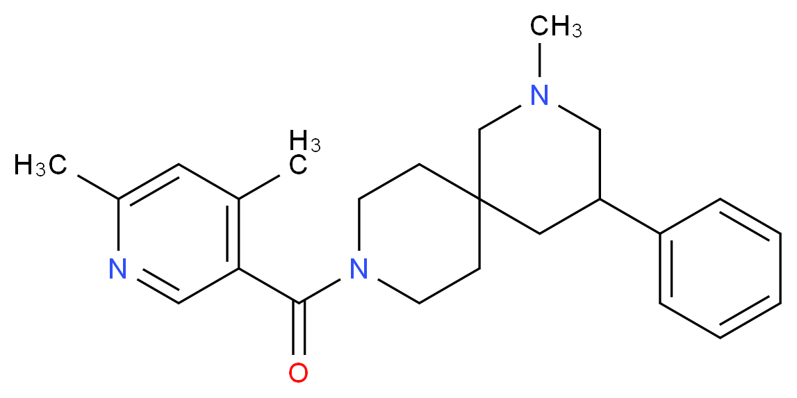 9-[(4,6-dimethyl-3-pyridinyl)carbonyl]-2-methyl-4-phenyl-2,9-diazaspiro[5.5]undecane_Molecular_structure_CAS_)