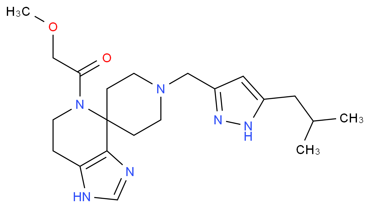 1'-[(5-isobutyl-1H-pyrazol-3-yl)methyl]-5-(methoxyacetyl)-1,5,6,7-tetrahydrospiro[imidazo[4,5-c]pyridine-4,4'-piperidine]_Molecular_structure_CAS_)