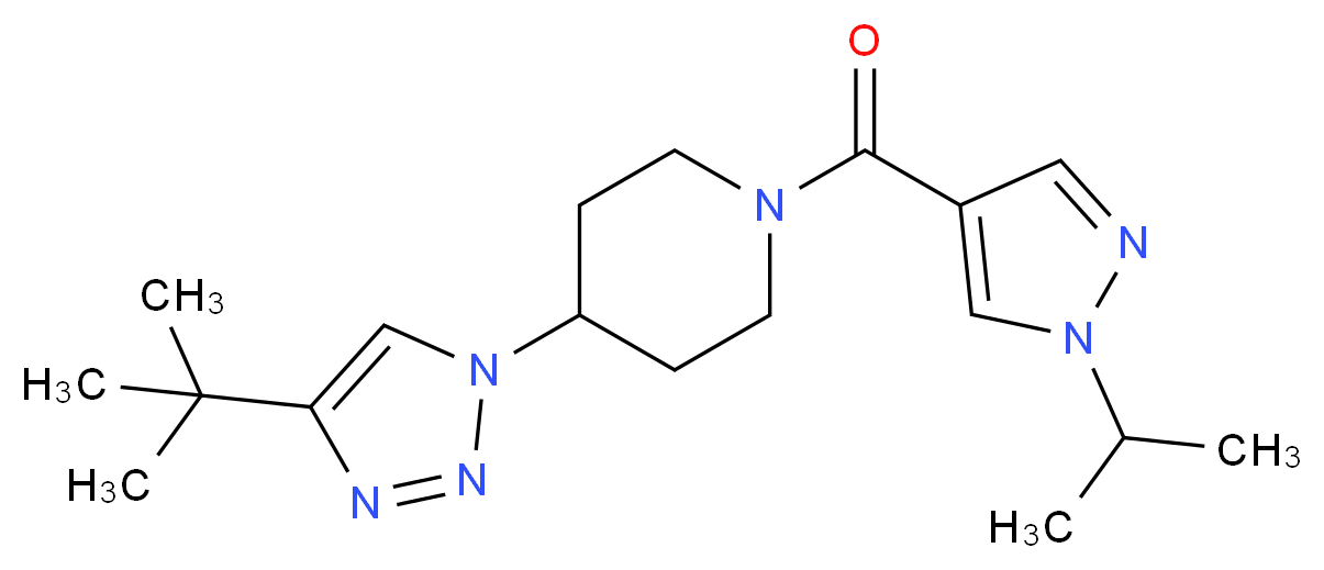 4-(4-tert-butyl-1H-1,2,3-triazol-1-yl)-1-[(1-isopropyl-1H-pyrazol-4-yl)carbonyl]piperidine_Molecular_structure_CAS_)
