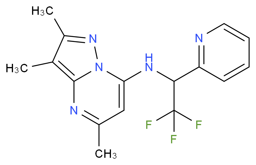 2,3,5-trimethyl-N-[2,2,2-trifluoro-1-(2-pyridinyl)ethyl]pyrazolo[1,5-a]pyrimidin-7-amine_Molecular_structure_CAS_)