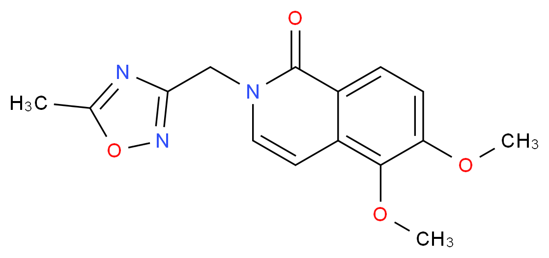 5,6-dimethoxy-2-[(5-methyl-1,2,4-oxadiazol-3-yl)methyl]isoquinolin-1(2H)-one_Molecular_structure_CAS_)