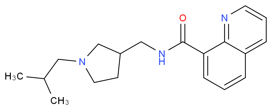 N-[(1-isobutylpyrrolidin-3-yl)methyl]quinoline-8-carboxamide_Molecular_structure_CAS_)
