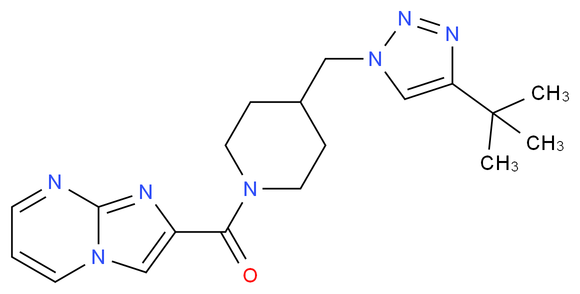 2-({4-[(4-tert-butyl-1H-1,2,3-triazol-1-yl)methyl]piperidin-1-yl}carbonyl)imidazo[1,2-a]pyrimidine_Molecular_structure_CAS_)