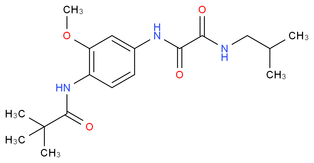 N-{4-[(2,2-dimethylpropanoyl)amino]-3-methoxyphenyl}-N'-isobutylethanediamide_Molecular_structure_CAS_)