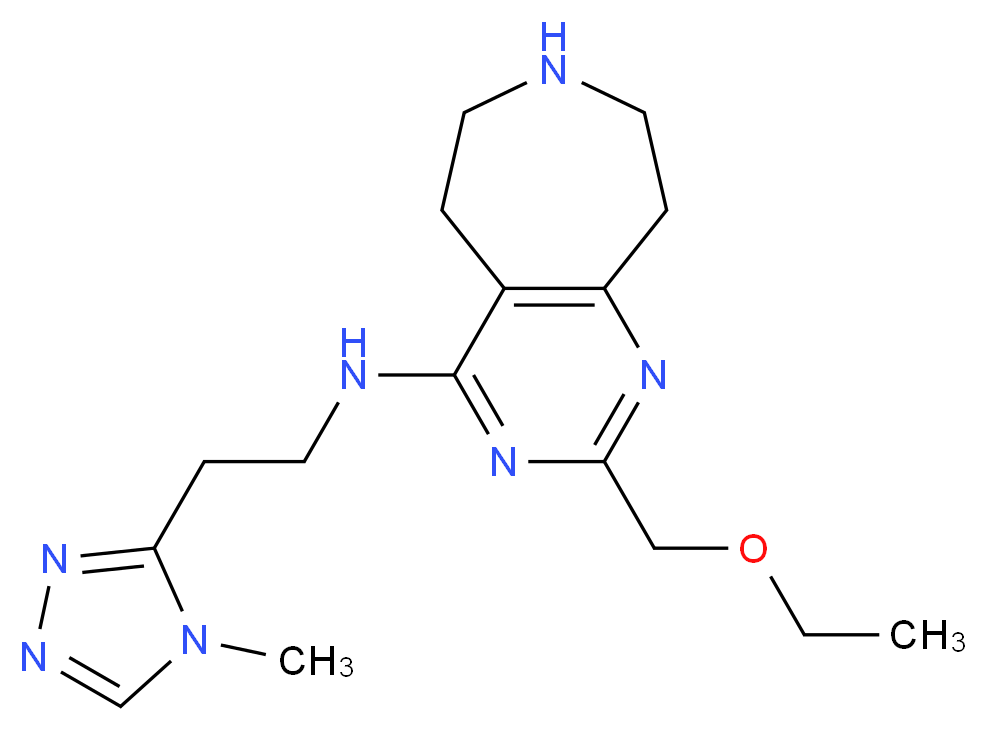 2-(ethoxymethyl)-N-[2-(4-methyl-4H-1,2,4-triazol-3-yl)ethyl]-6,7,8,9-tetrahydro-5H-pyrimido[4,5-d]azepin-4-amine_Molecular_structure_CAS_)