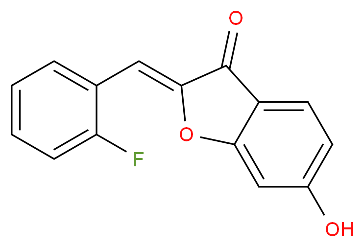 (2Z)-2-(2-Fluorobenzylidene)-6-hydroxy-1-benzofuran-3(2H)-one_Molecular_structure_CAS_)