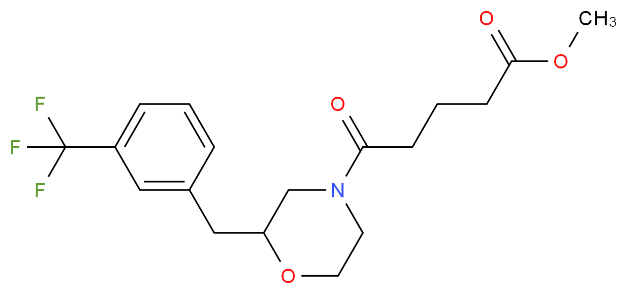 methyl 5-oxo-5-{2-[3-(trifluoromethyl)benzyl]-4-morpholinyl}pentanoate_Molecular_structure_CAS_)