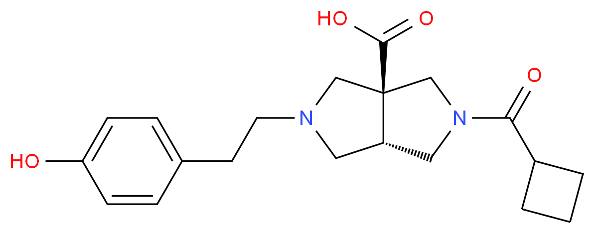 (3aS*,6aS*)-2-(cyclobutylcarbonyl)-5-[2-(4-hydroxyphenyl)ethyl]hexahydropyrrolo[3,4-c]pyrrole-3a(1H)-carboxylic acid_Molecular_structure_CAS_)