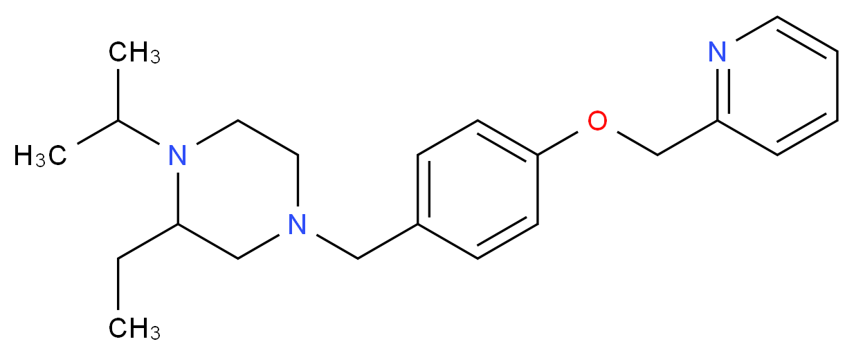2-ethyl-1-isopropyl-4-[4-(2-pyridinylmethoxy)benzyl]piperazine_Molecular_structure_CAS_)