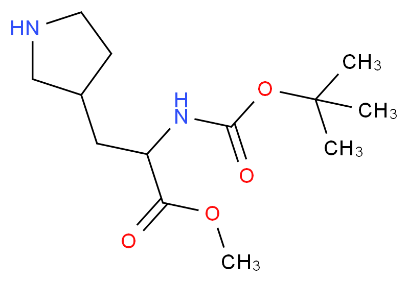 2-TERT-BUTOXYCARBONYLAMINO-3-PYRROLIDIN-3-YL-PROPIONIC ACID METHYL ESTER_Molecular_structure_CAS_)