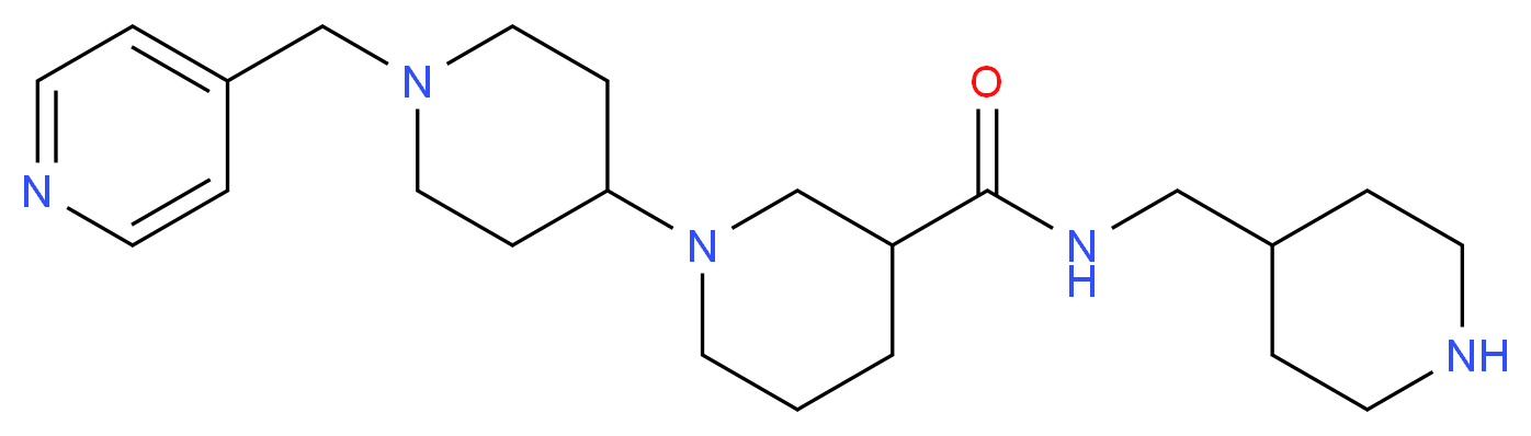 N-(piperidin-4-ylmethyl)-1'-(pyridin-4-ylmethyl)-1,4'-bipiperidine-3-carboxamide_Molecular_structure_CAS_)