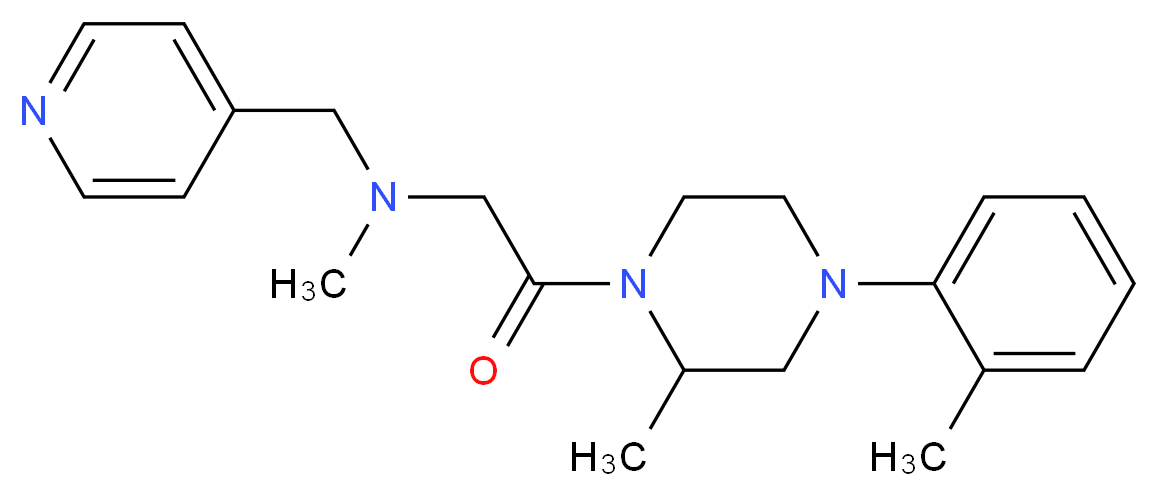 N-methyl-2-[2-methyl-4-(2-methylphenyl)-1-piperazinyl]-2-oxo-N-(4-pyridinylmethyl)ethanamine_Molecular_structure_CAS_)