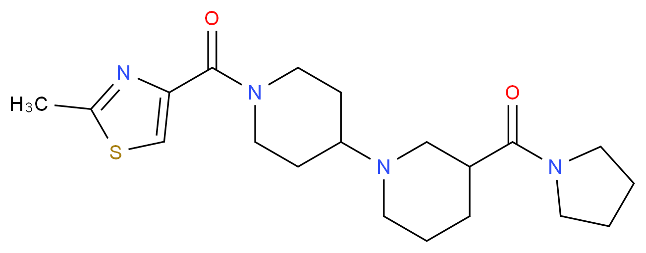 1'-[(2-methyl-1,3-thiazol-4-yl)carbonyl]-3-(pyrrolidin-1-ylcarbonyl)-1,4'-bipiperidine_Molecular_structure_CAS_)
