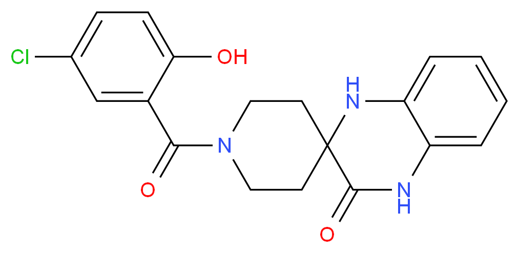 1-(5-chloro-2-hydroxybenzoyl)-1',4'-dihydro-3'H-spiro[piperidine-4,2'-quinoxalin]-3'-one_Molecular_structure_CAS_)