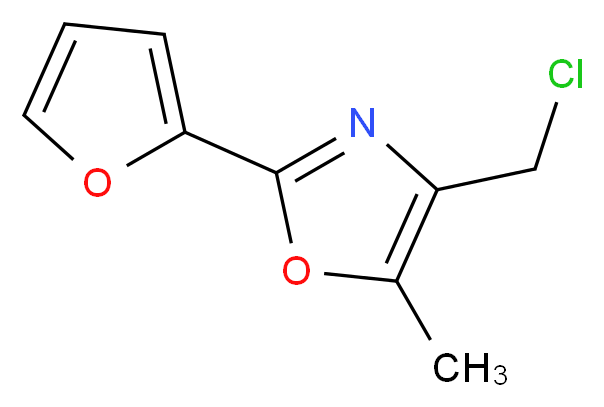 4-Chloromethyl-5-methyl-2-(fur-2-yl)oxazole 95%_Molecular_structure_CAS_)