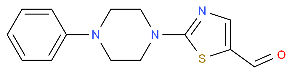 2-(4-Phenylpiperazino)-1,3-thiazole-5-carbaldehyde_Molecular_structure_CAS_)