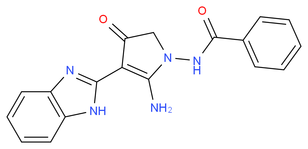 N-[5-Amino-4-(1H-benzoimidazol-2-yl)-3-oxo-2,3-dihydro-pyrrol-1-yl]-benzamide_Molecular_structure_CAS_)