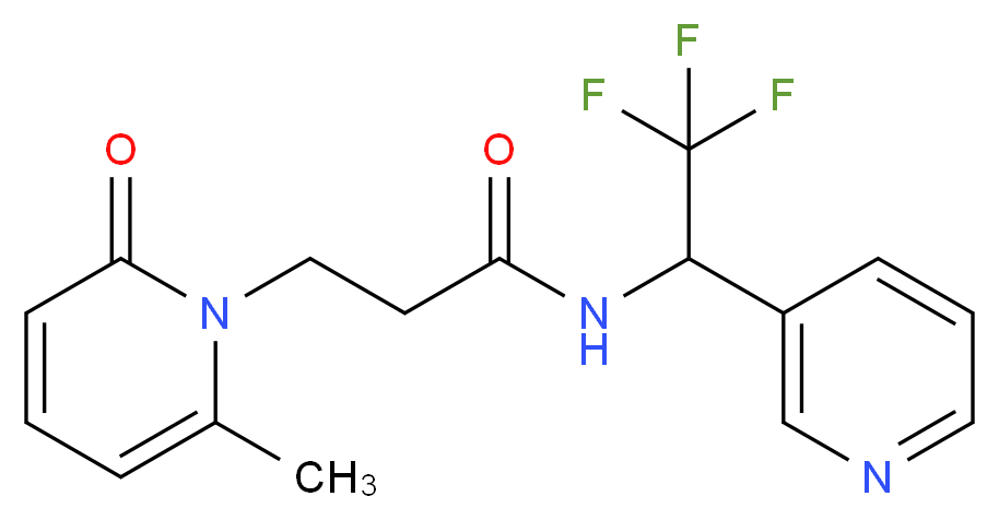 3-(6-methyl-2-oxopyridin-1(2H)-yl)-N-(2,2,2-trifluoro-1-pyridin-3-ylethyl)propanamide_Molecular_structure_CAS_)
