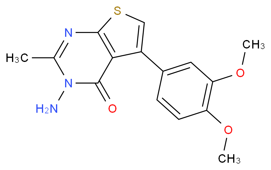 3-Amino-5-(3,4-dimethoxy-phenyl)-2-methyl-3H-thieno[2,3-d]pyrimidin-4-one_Molecular_structure_CAS_)