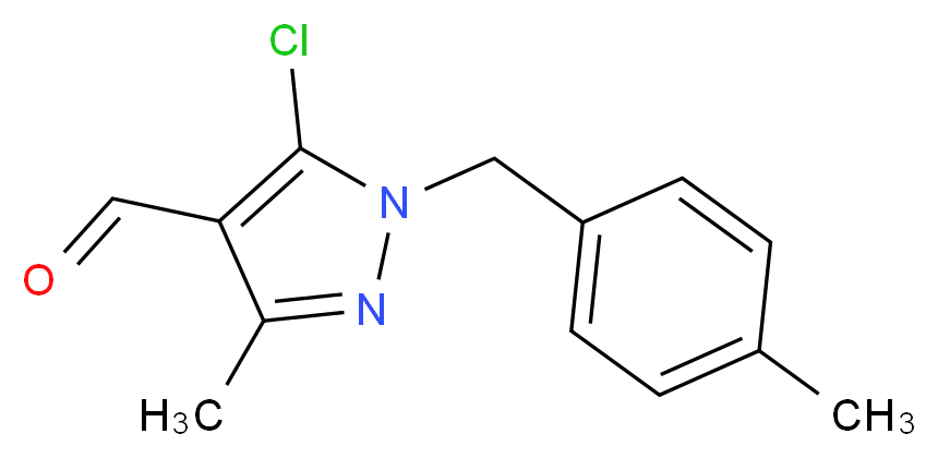 5-chloro-3-methyl-1-(4-methylbenzyl)-1H-pyrazole-4-carbaldehyde_Molecular_structure_CAS_)