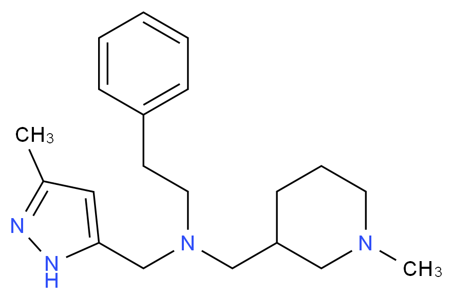 N-[(1-methyl-3-piperidinyl)methyl]-N-[(3-methyl-1H-pyrazol-5-yl)methyl]-2-phenylethanamine_Molecular_structure_CAS_)