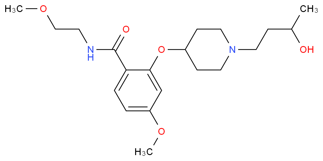2-{[1-(3-hydroxybutyl)-4-piperidinyl]oxy}-4-methoxy-N-(2-methoxyethyl)benzamide_Molecular_structure_CAS_)