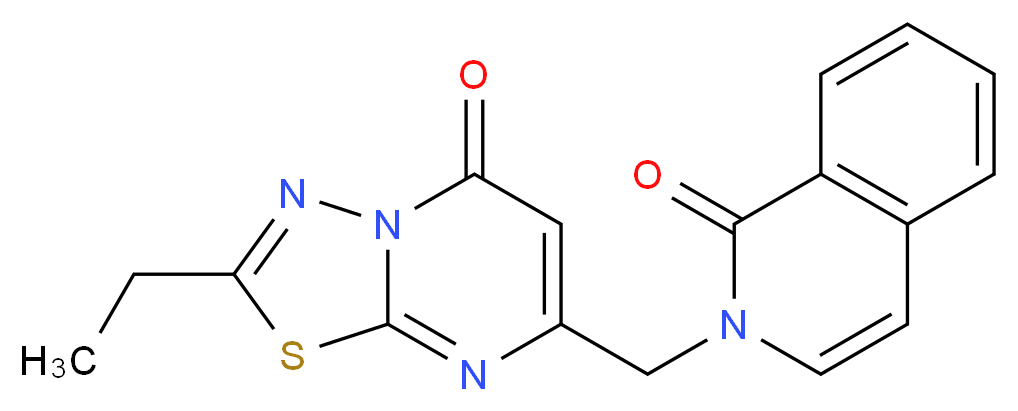 2-[(2-ethyl-5-oxo-5H-[1,3,4]thiadiazolo[3,2-a]pyrimidin-7-yl)methyl]isoquinolin-1(2H)-one_Molecular_structure_CAS_)