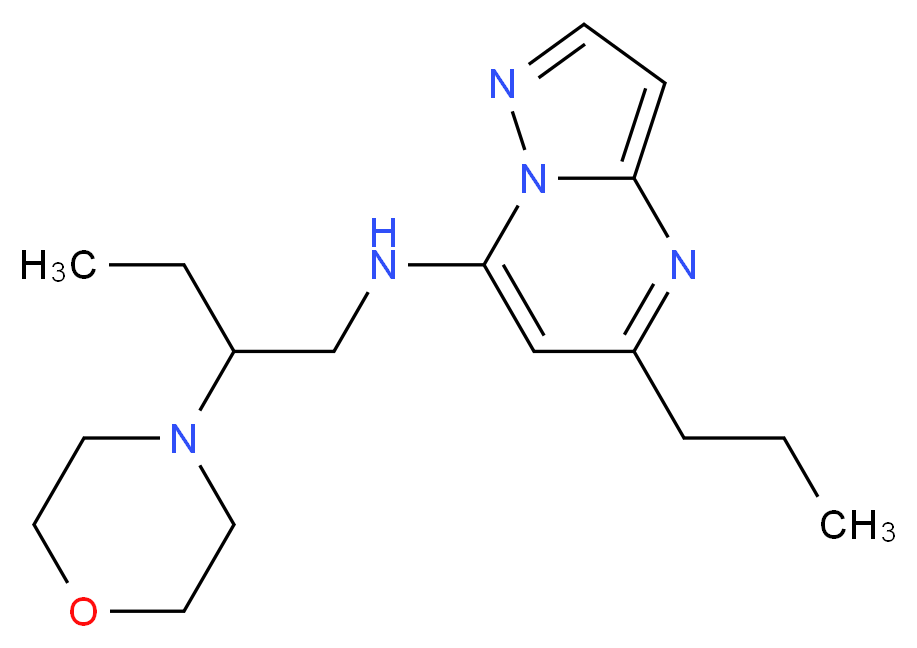 N-[2-(4-morpholinyl)butyl]-5-propylpyrazolo[1,5-a]pyrimidin-7-amine_Molecular_structure_CAS_)