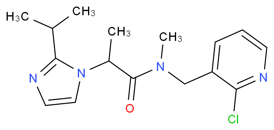 N-[(2-chloropyridin-3-yl)methyl]-2-(2-isopropyl-1H-imidazol-1-yl)-N-methylpropanamide_Molecular_structure_CAS_)