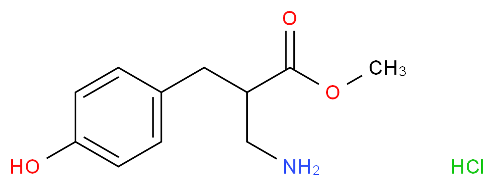 methyl 3-amino-2-[(4-hydroxyphenyl)methyl]propanoate hydrochloride_Molecular_structure_CAS_)
