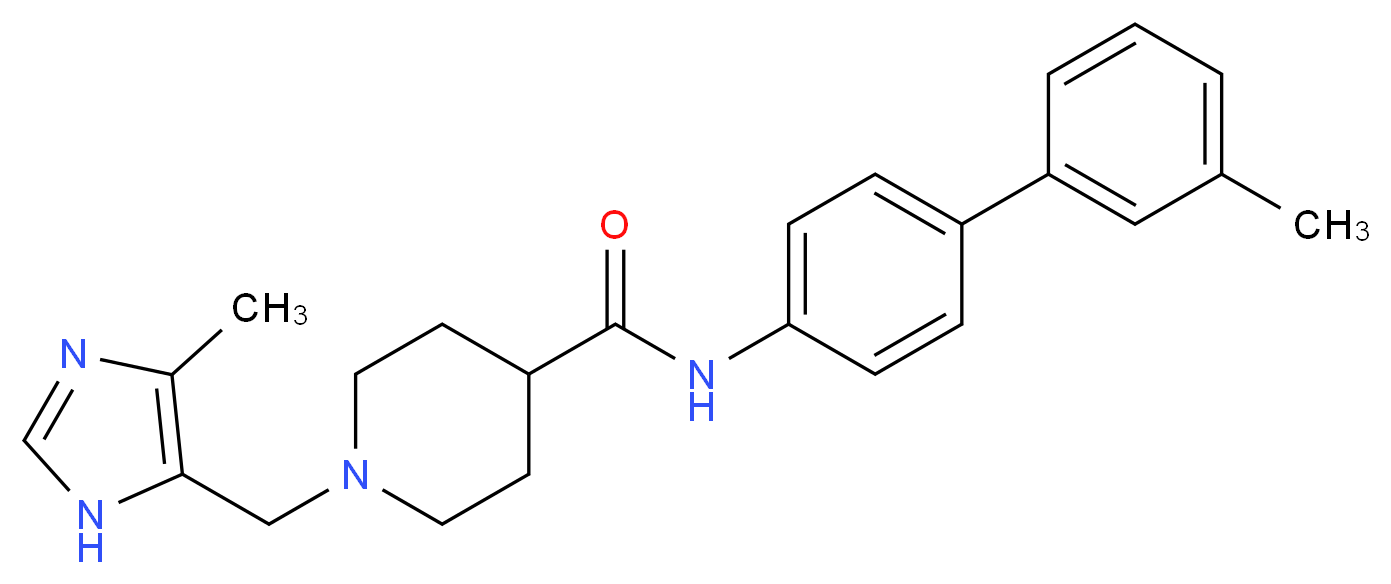 N-(3'-methylbiphenyl-4-yl)-1-[(4-methyl-1H-imidazol-5-yl)methyl]piperidine-4-carboxamide_Molecular_structure_CAS_)