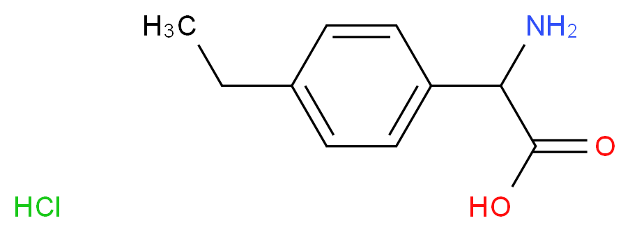 2-AMINO-2-(4-ETHYLPHENYL)ACETIC ACID HYDROCHLORIDE_Molecular_structure_CAS_)