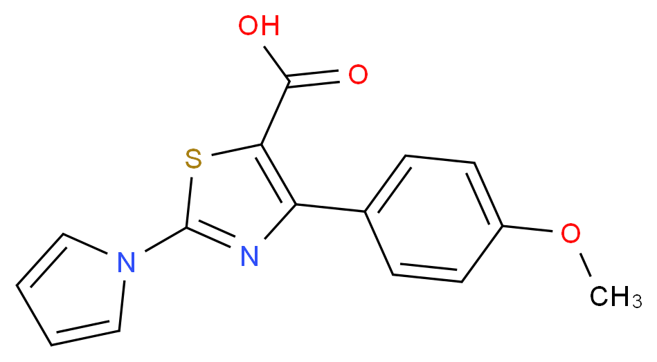 4-(4-methoxyphenyl)-2-(1H-pyrrol-1-yl)thiazole-5-carboxylic acid_Molecular_structure_CAS_)
