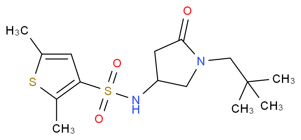 N-[1-(2,2-dimethylpropyl)-5-oxo-3-pyrrolidinyl]-2,5-dimethyl-3-thiophenesulfonamide_Molecular_structure_CAS_)