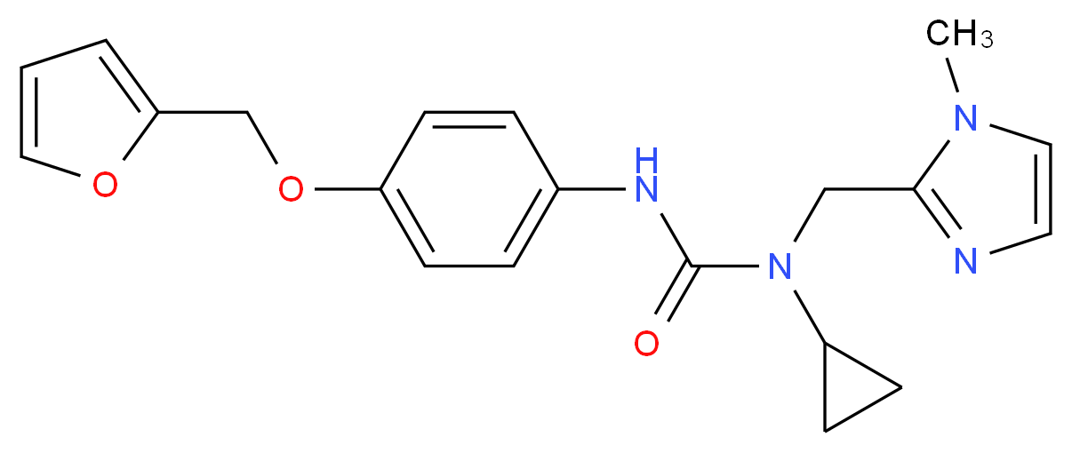 N-cyclopropyl-N'-[4-(2-furylmethoxy)phenyl]-N-[(1-methyl-1H-imidazol-2-yl)methyl]urea_Molecular_structure_CAS_)