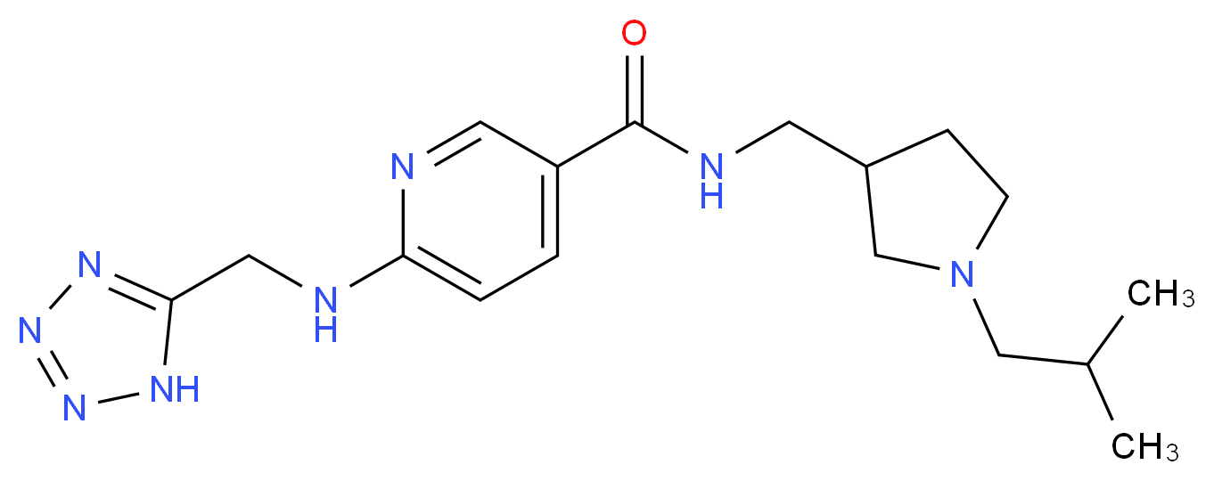 N-[(1-isobutylpyrrolidin-3-yl)methyl]-6-[(1H-tetrazol-5-ylmethyl)amino]nicotinamide_Molecular_structure_CAS_)