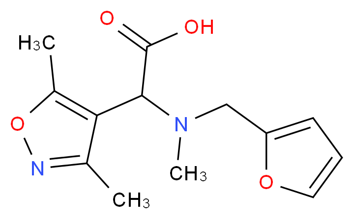 (3,5-dimethylisoxazol-4-yl)[(2-furylmethyl)(methyl)amino]acetic acid_Molecular_structure_CAS_)