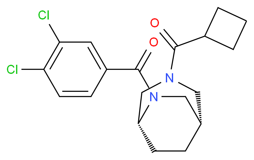 (1S*,5R*)-3-(cyclobutylcarbonyl)-6-(3,4-dichlorobenzoyl)-3,6-diazabicyclo[3.2.2]nonane_Molecular_structure_CAS_)
