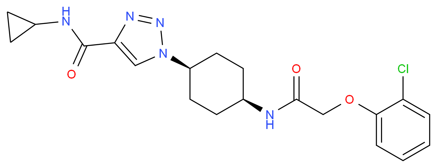 1-(cis-4-{[(2-chlorophenoxy)acetyl]amino}cyclohexyl)-N-cyclopropyl-1H-1,2,3-triazole-4-carboxamide_Molecular_structure_CAS_)