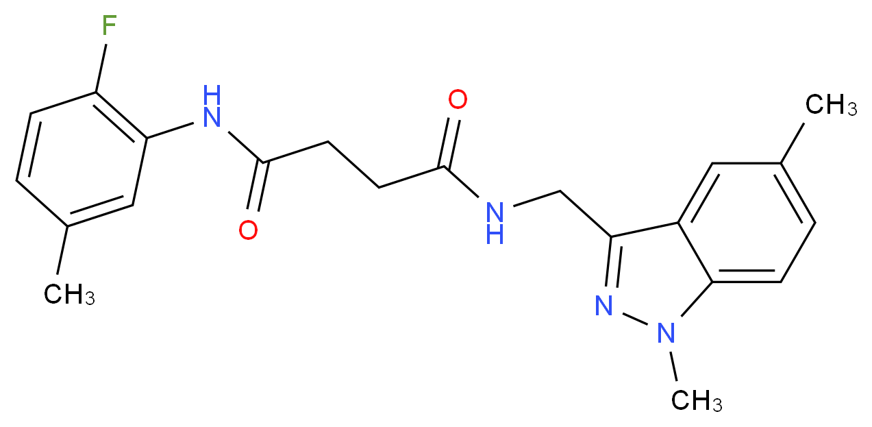 N-[(1,5-dimethyl-1H-indazol-3-yl)methyl]-N'-(2-fluoro-5-methylphenyl)succinamide_Molecular_structure_CAS_)