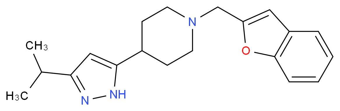 1-(1-benzofuran-2-ylmethyl)-4-(3-isopropyl-1H-pyrazol-5-yl)piperidine_Molecular_structure_CAS_)