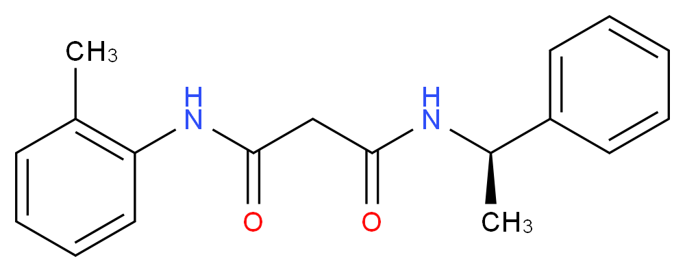N-(2-methylphenyl)-N'-[(1R)-1-phenylethyl]malonamide_Molecular_structure_CAS_)